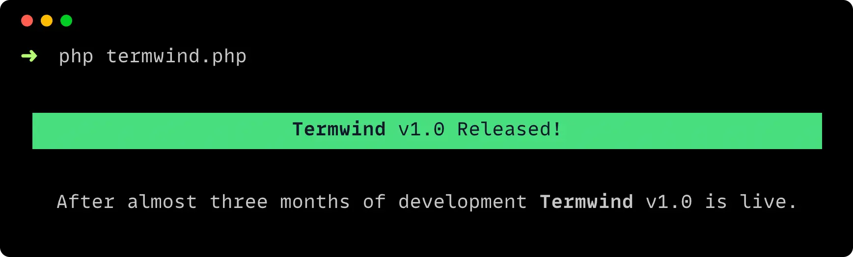 Termwind Released!